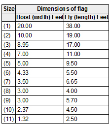 US Flag Dimensions